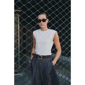 ZARA CONTRAST DRESS WITH BELT